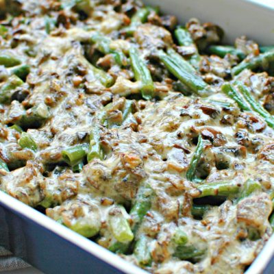 Green Beans with Mushroom Parmesan Sauce - For the Love of Gourmet