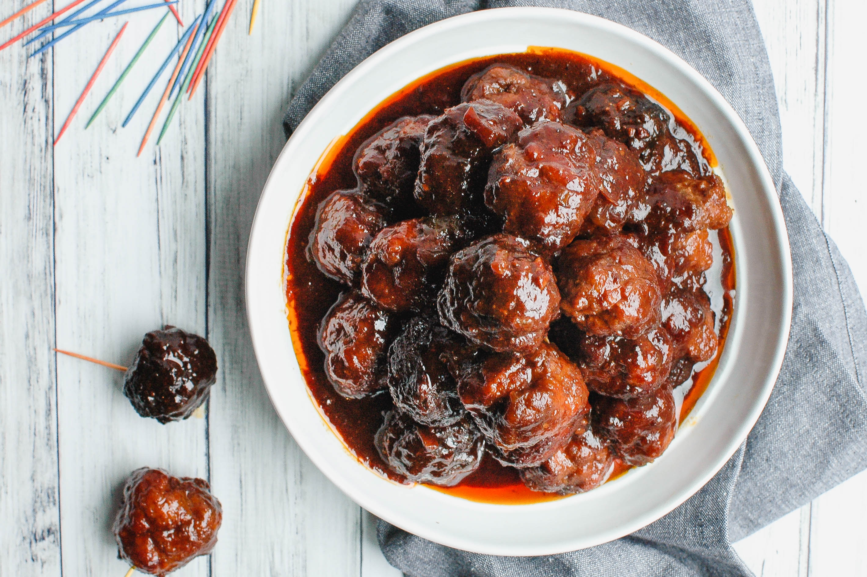 Crock Pot BBQ Meatballs - For the Love of Gourmet